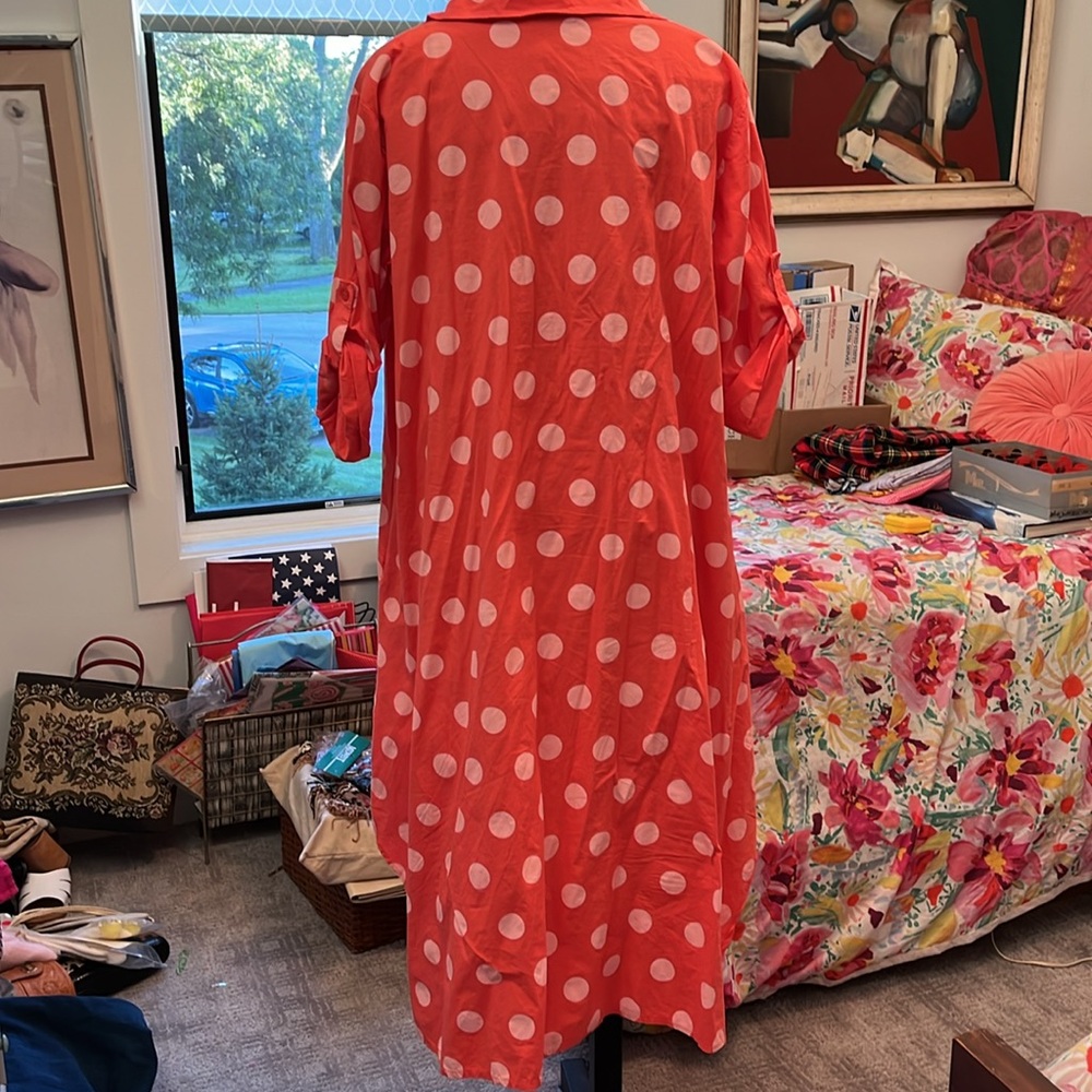 Adorable Pink with Light Pink Polka Dots Maxi Dress - Picture 4 of 6